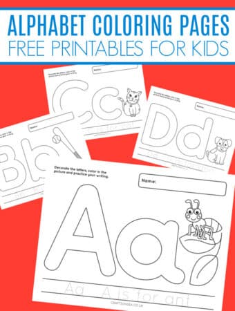 Free printable alphabet coloring pages from A to Z