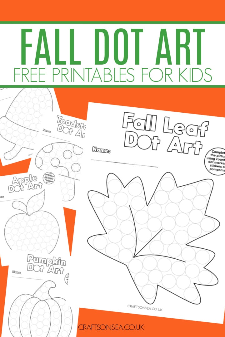 Fall dot marker printables free PDF for toddlers & preschoolers
