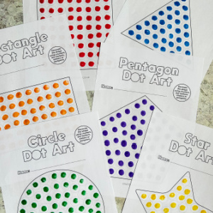 free printable shapes dot marker designs