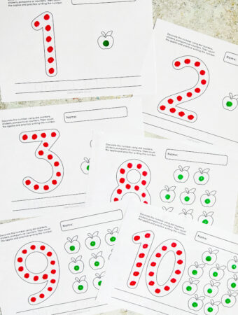 numbers 1-10 dot marker printables