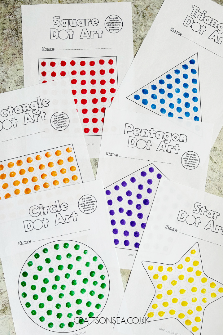 shapes dot marker printables