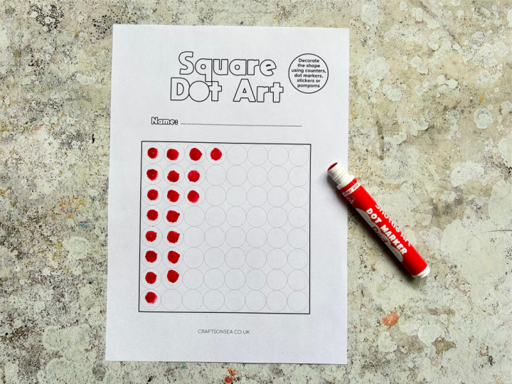 square dot marker printable