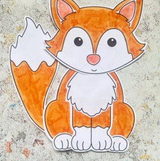 build a fox craft with free printable template