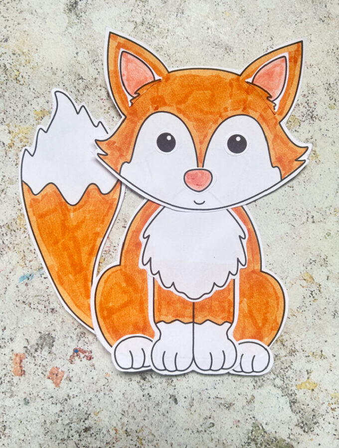 build a fox craft with free printable template