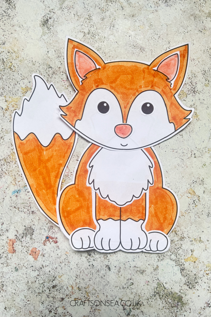 build a fox craft with free printable template