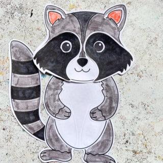 build a raccoon craft printable for kids
