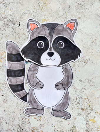 build a raccoon craft printable for kids