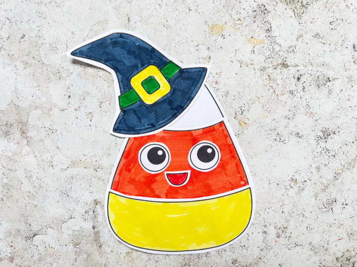 finished candy corn craft