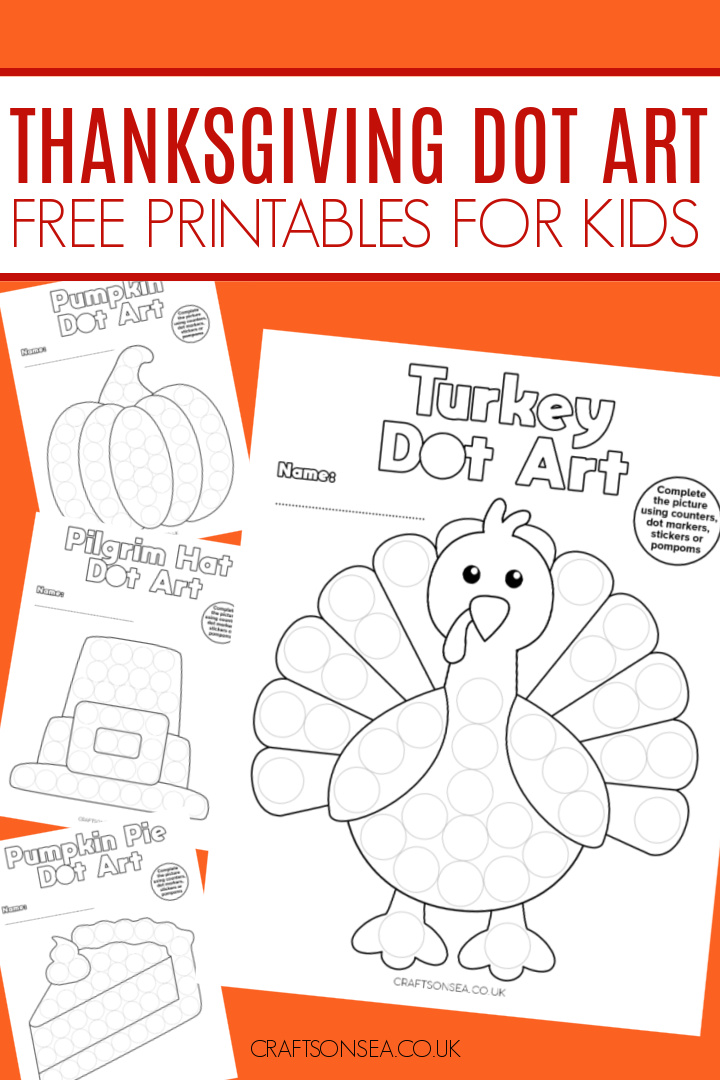 Free thanksgiving dot art printables for kids